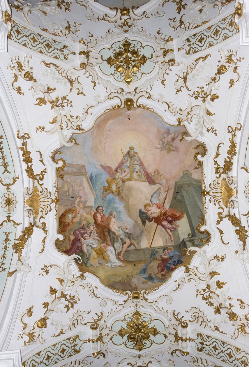 Klášter Andechs, Fresco, Andechs, Bavorsko, Německo od Unknown