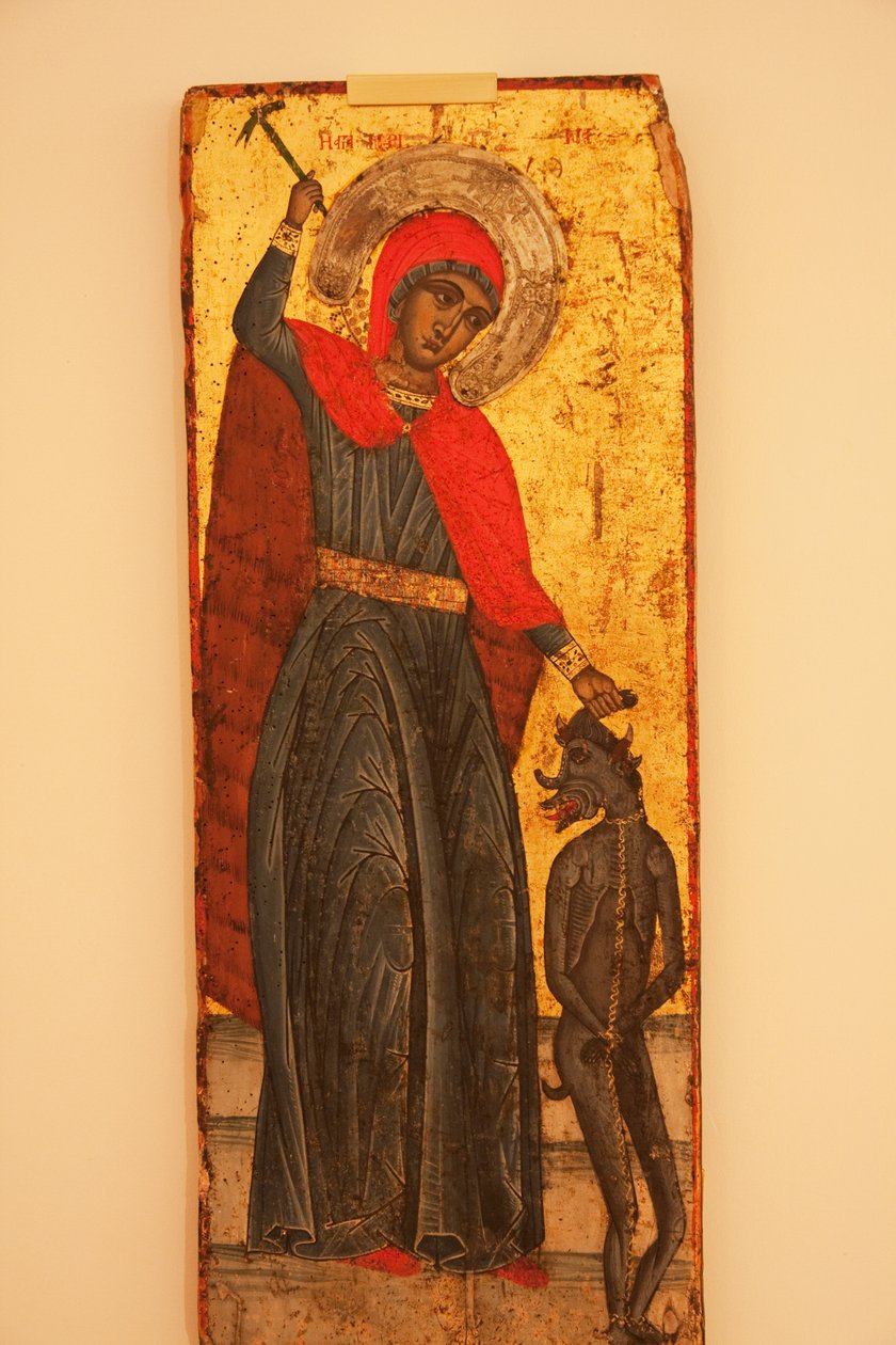 Byzantská ikona na displeji v galerii ikon, Ohrid, Makedonie od Unknown
