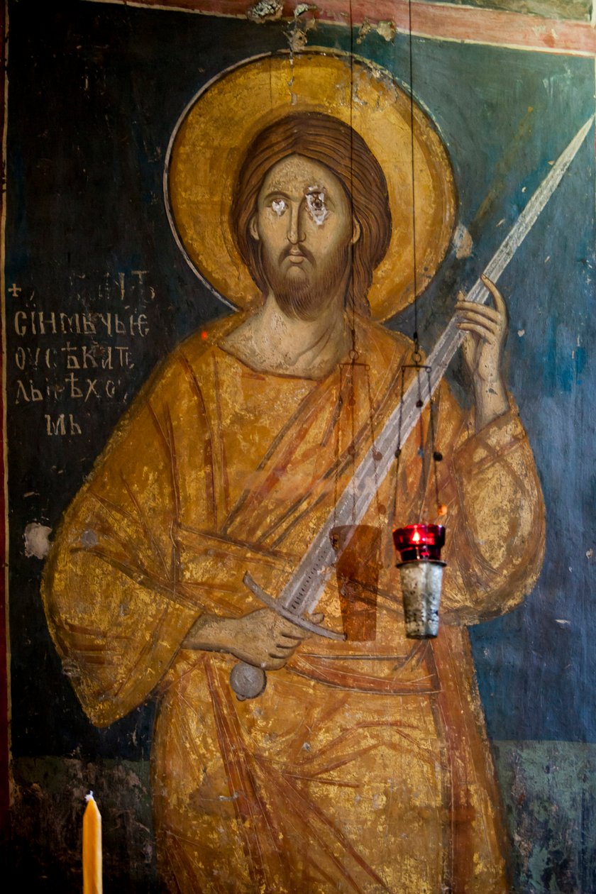 Freska v lodi kostela kláštera Decani od Unknown