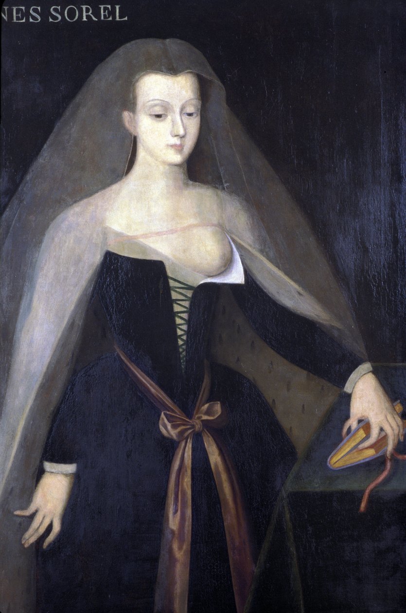 Indre & Loire N* 081 - Chateau de Loches - Portrét Agnes Sorel - od Francoise Cloueta (1520-1572) od Unknown