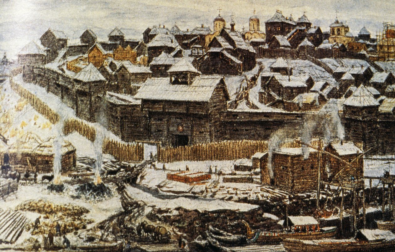 Obraz Moskvy 14. století za vlády Ivana Kality (Ivan I.) od Apolináře Vasněcova (1856 - 1933). od Unknown