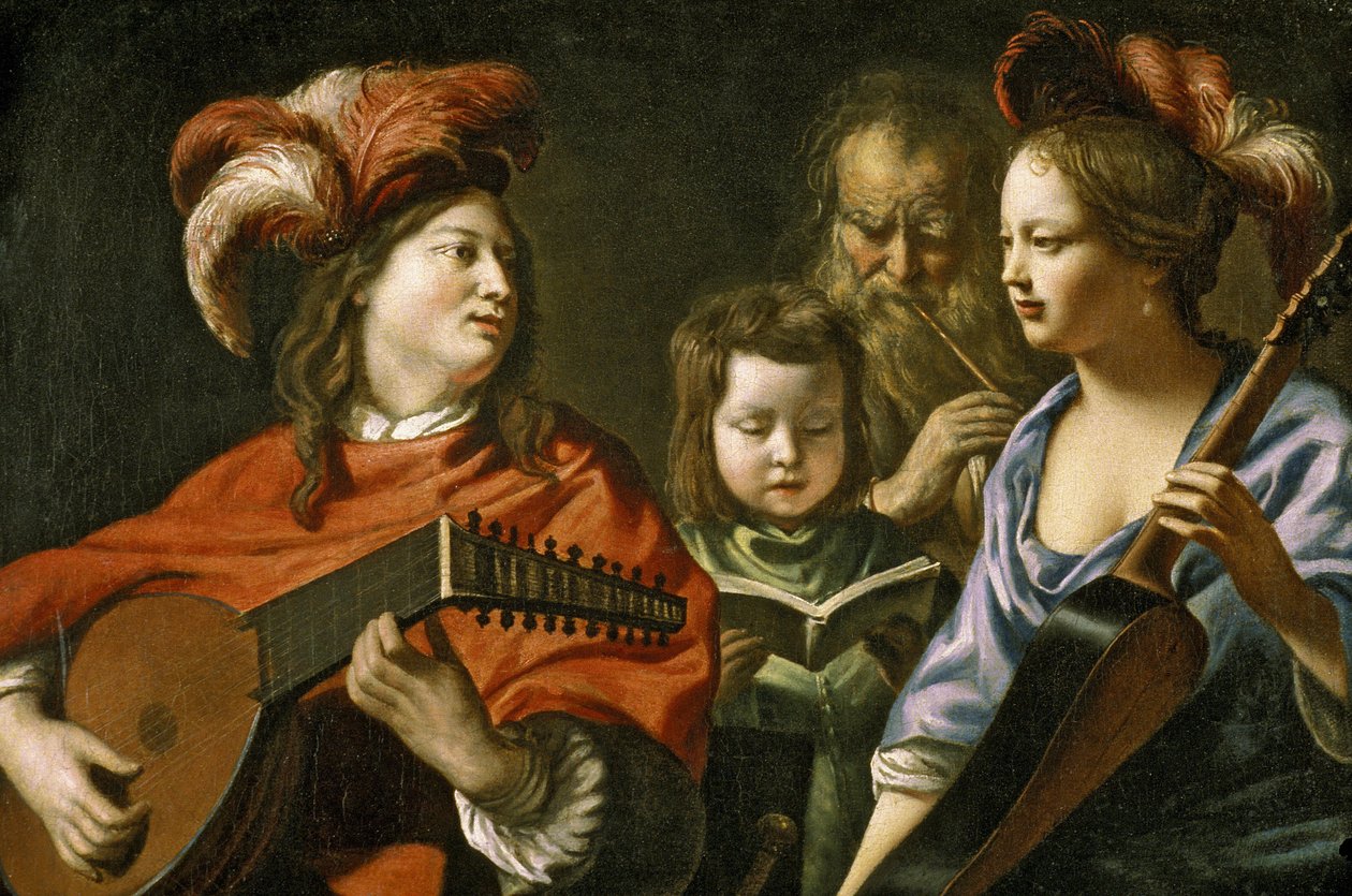 Picardie 086 - Laon - Musee - ""Le Concert"" od Mathieu Le Nain (1607-1667) od Unknown