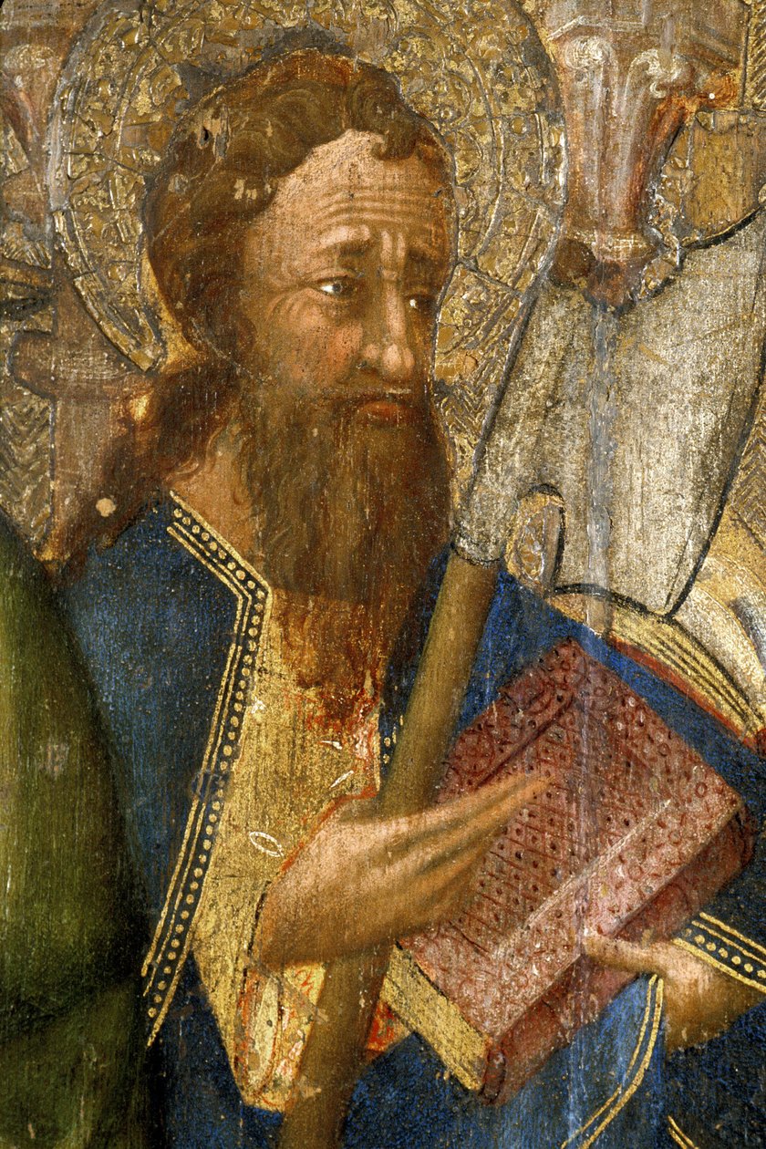 Pikardie 081 - Laon - Muzeum - ""The Apotres"" (detail) - Master of the Hours of Rohan - olejomalba na dubu z 15. století od Unknown