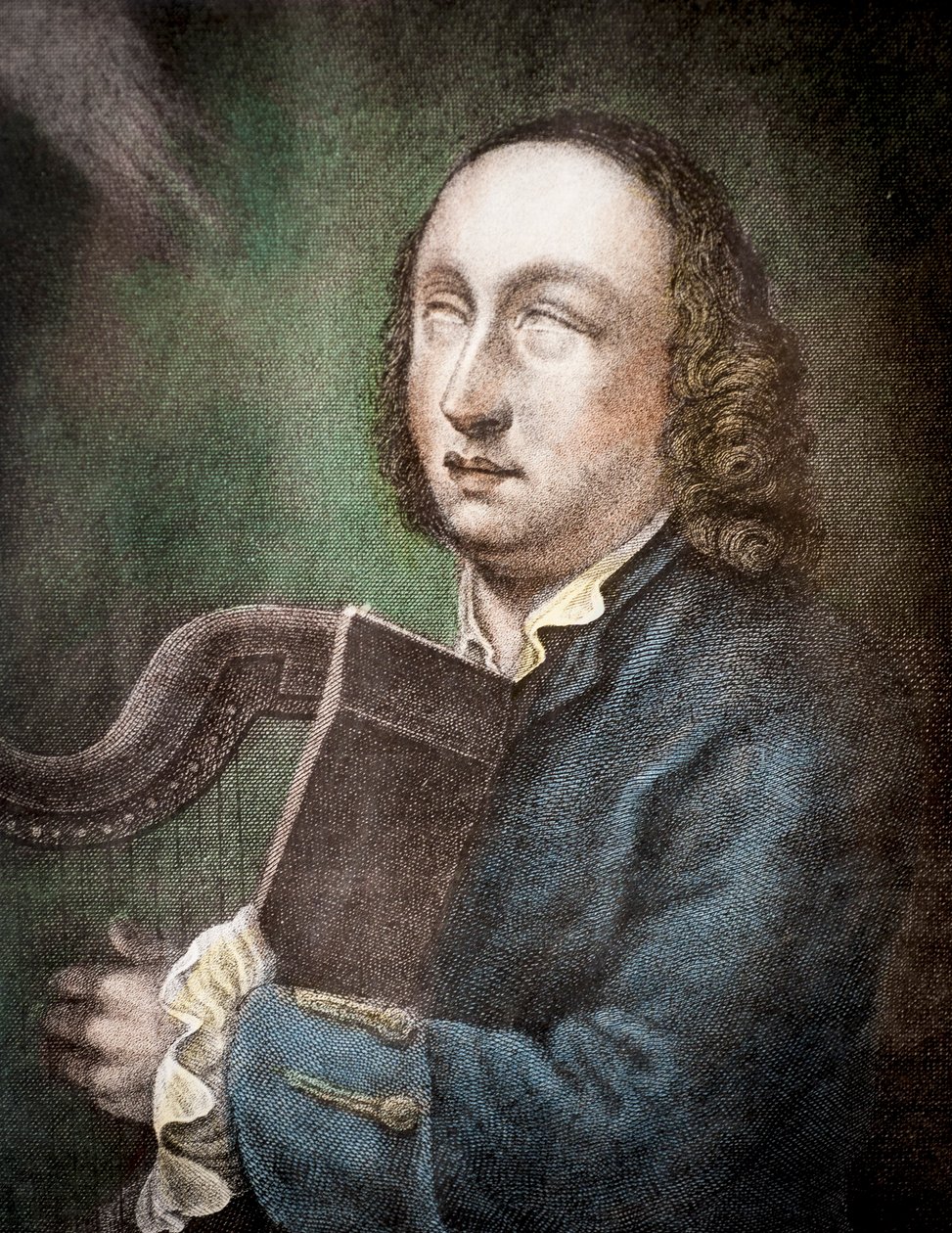 Slepý irský harper Turlough O Carolan, Carolan, Toirdhealbhach î Cearbhall?in (1670-1738) od Unknown