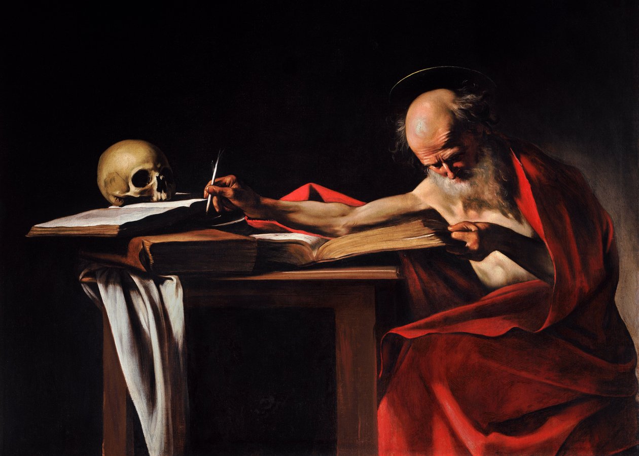 Svatý Jeroným psaní od Michelangelo Merisi Caravaggio