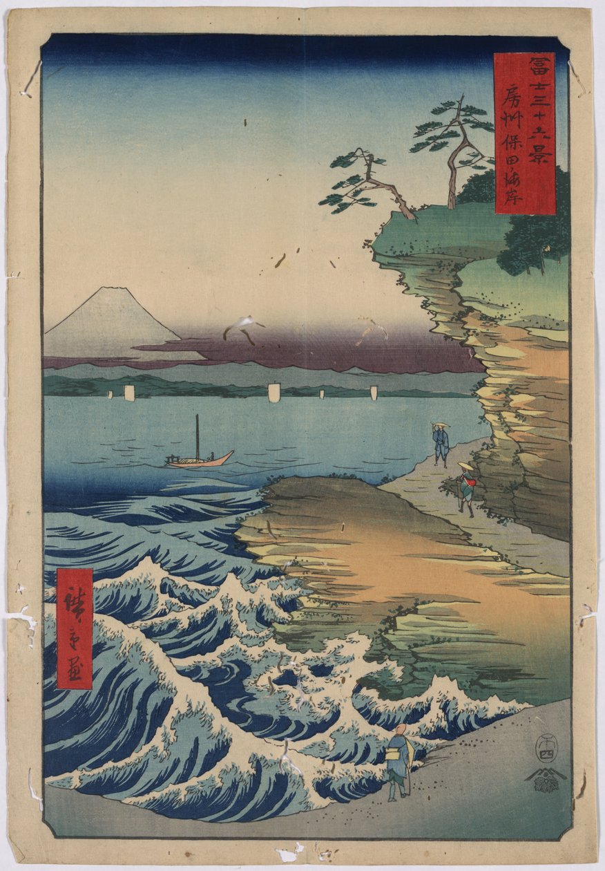 36. Pobřeží Hody od Utagawa Hiroshige