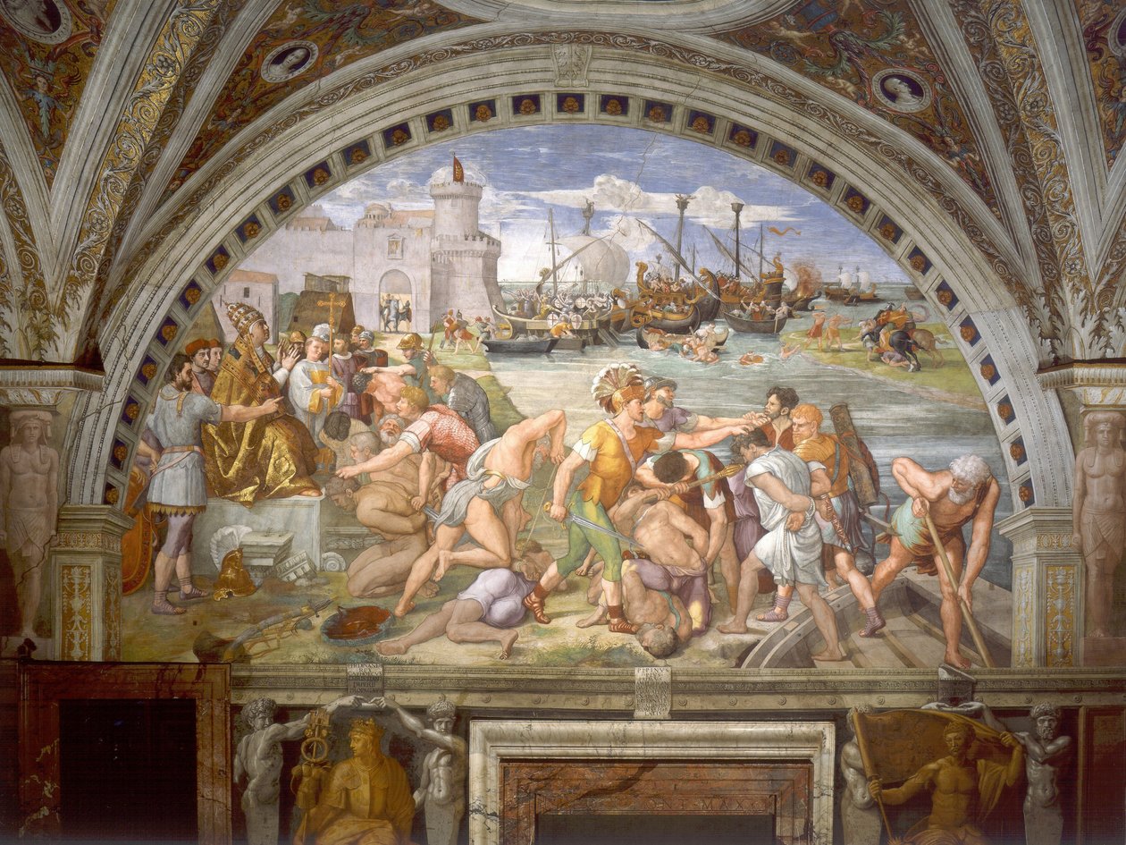 Bitva u Ostie od Raffaello Sanzio Raphael
