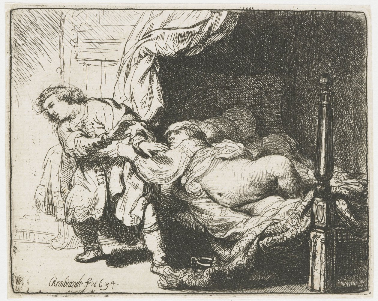 Manželka Josefa a Potifara od Rembrandt van Rijn