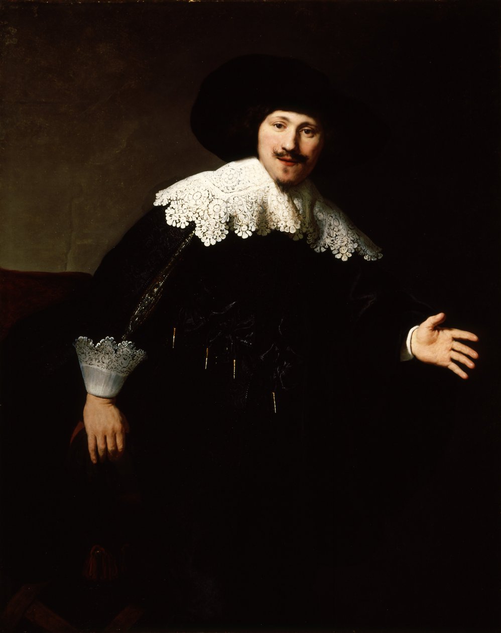 Portrét muže vstávajícího ze židle od Rembrandt van Rijn
