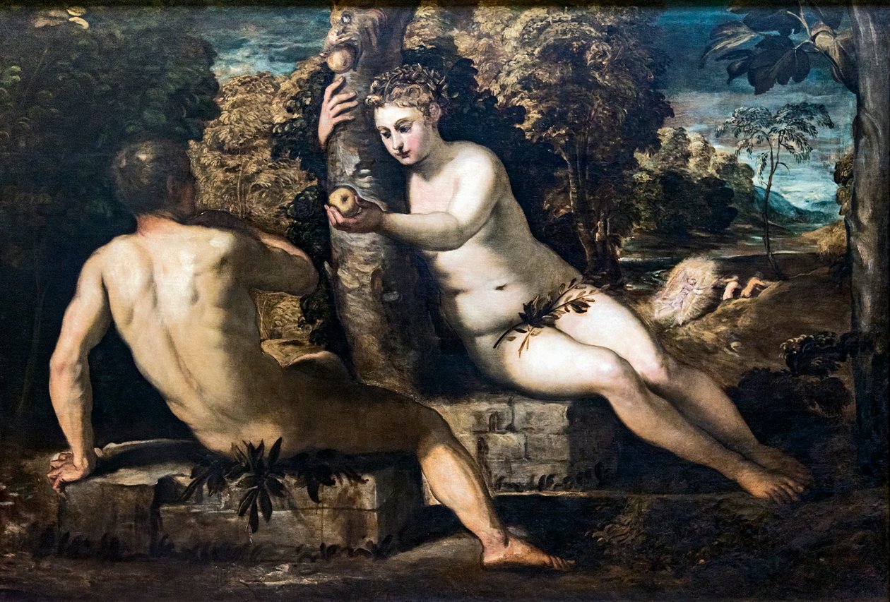 Pokušení Adama a Evy od Tintoretto