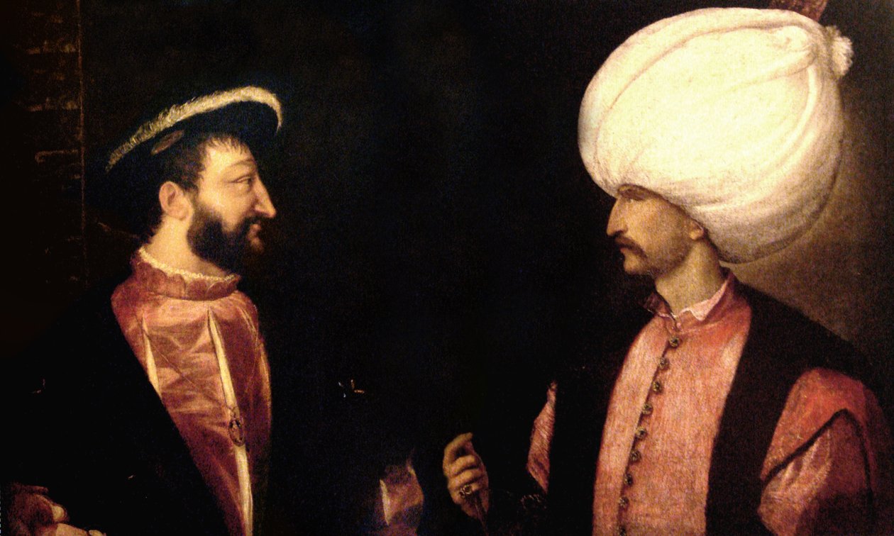 Francois I a Suleiman velkolepý od Tiziano Vecelli