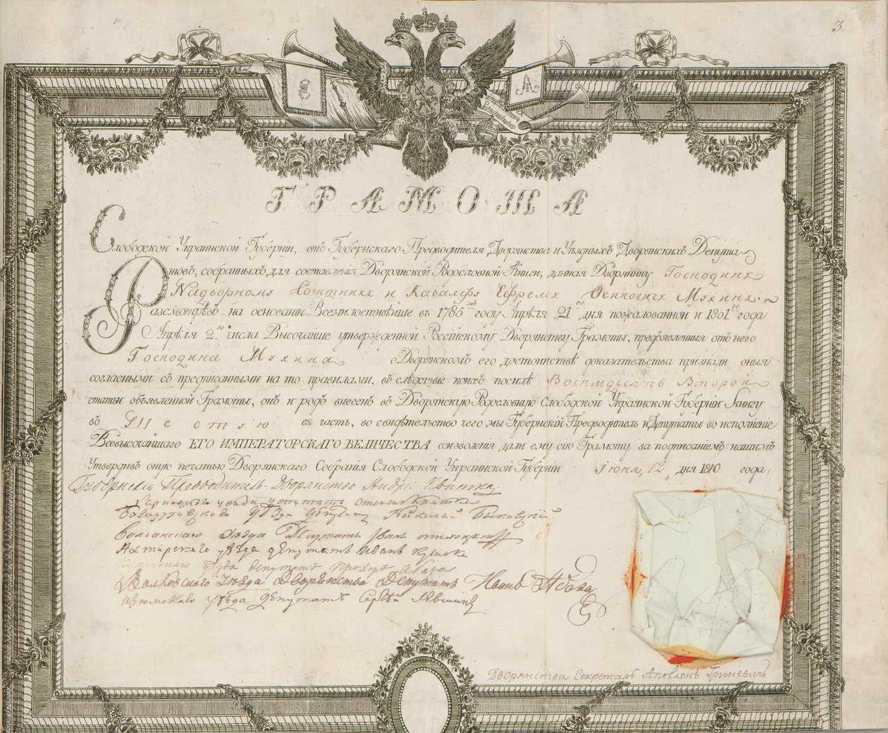 Dopis šlechty E.O. Mukhina. Slobodská ukrajinská provincie od Unknown