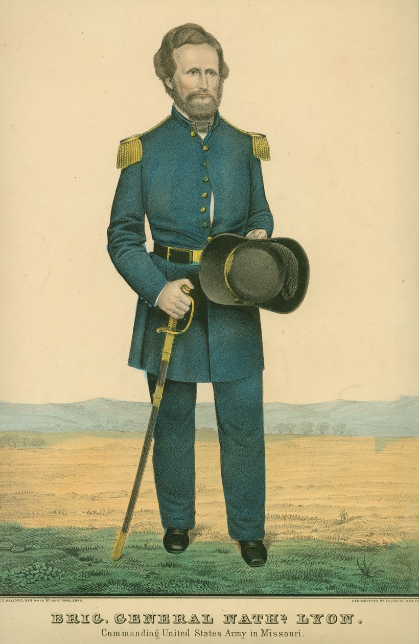 Briga. Generál Nathaniel Lyon. Velící americké armádě v Missouri. od Unknown