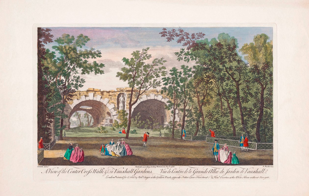 Center cross walk, Vauxhall Gardens, London od (after) Canaleti