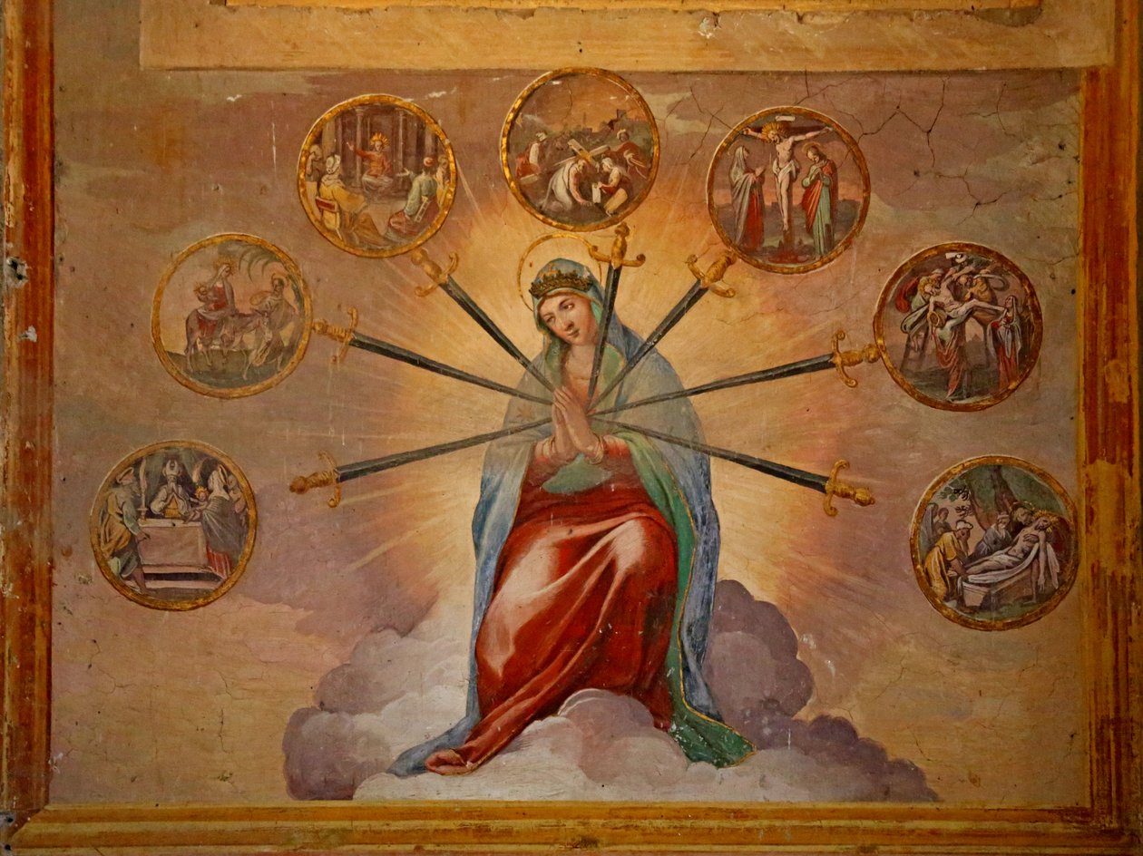Variace na Radosti (a strasti) Panny Marie: Zvěstování, Útěk do Egypta, Prezentace, Via Crucis, Ukřižování, Uložení, Pohřeb od Unknown