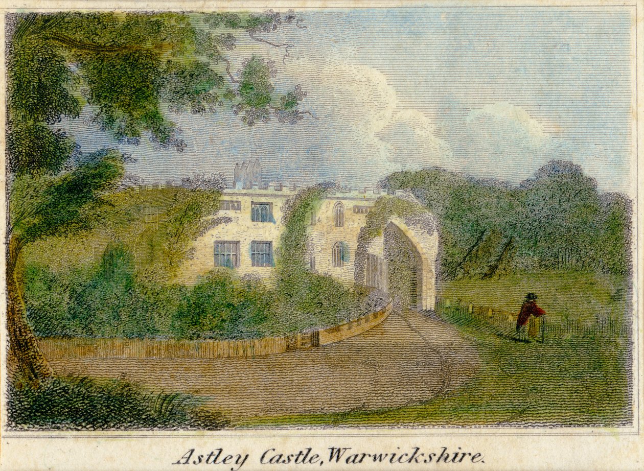 Hrad Astley, Warwickshire, kolem roku 1830 od Unknown