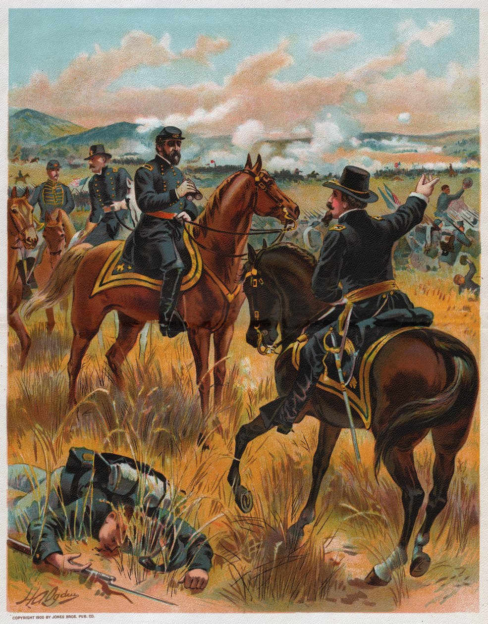 Bataille de Gettysburg. Bitva u Gettysburgu. od Unknown