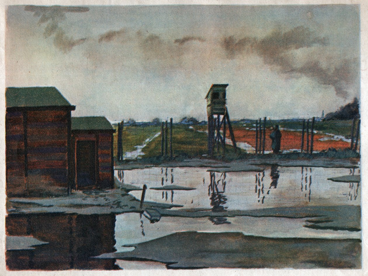 Vězeňský tábor v Německu. Vězeňský tábor v Německu. od Unknown