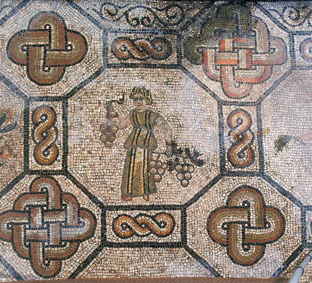 Detail podlahy raně křesťanské baziliky Aquileia, Udine od Unknown