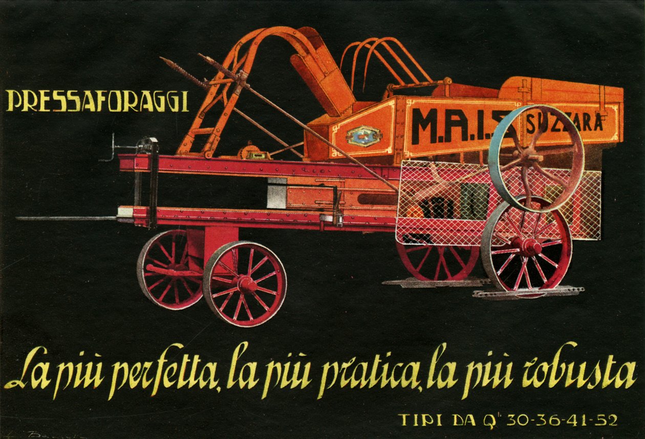 Zemědělské stroje. Suzzara, 1925 od Unknown