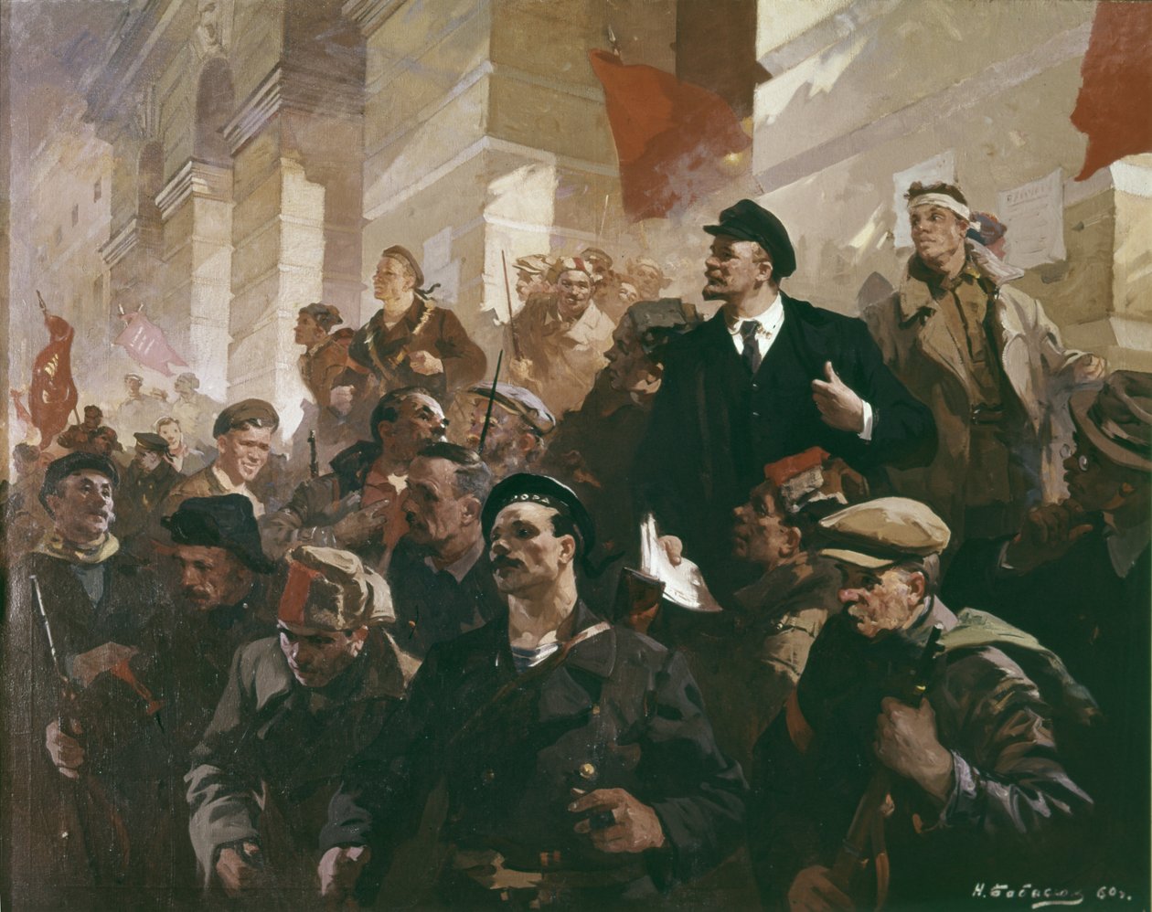 Lenin na finském nádraží v Petrohradě. od Unknown