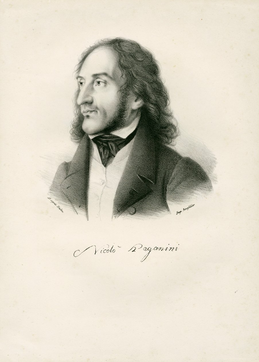 Niccolo Paganini - portrét od Unknown