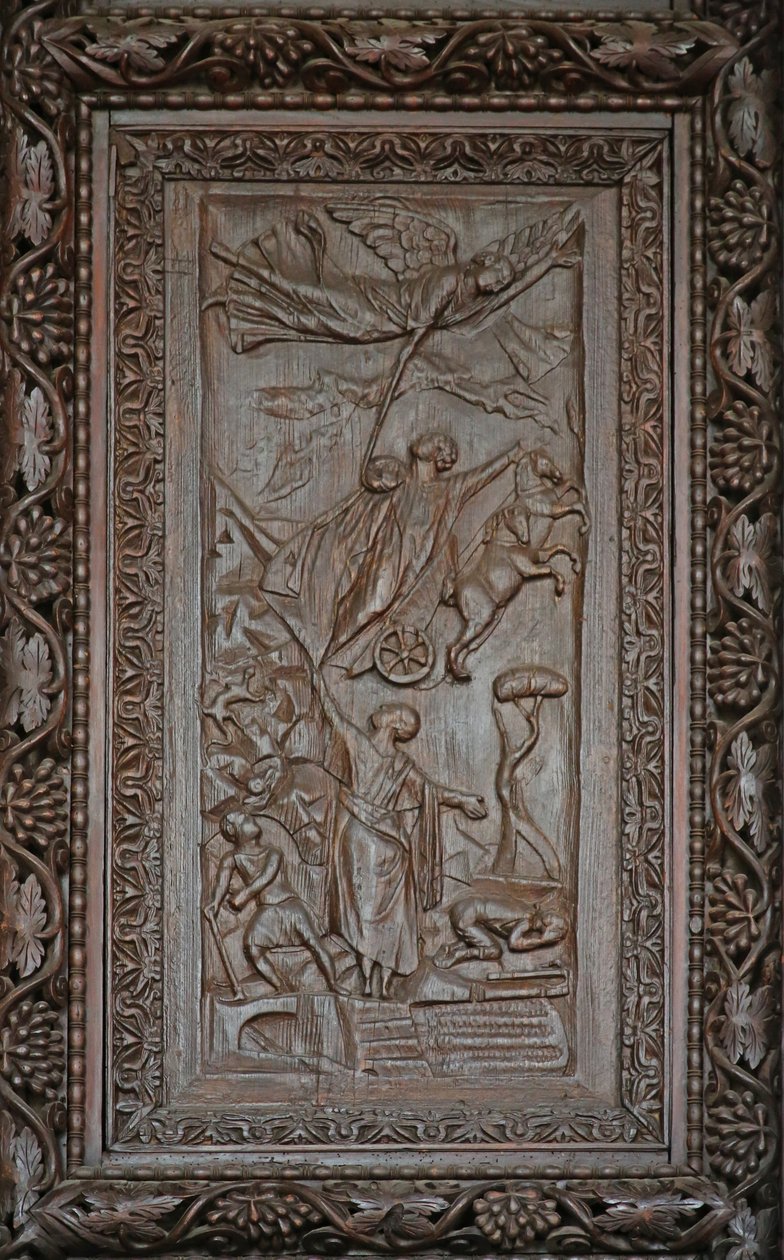 Panel ze dveří 5C: Nanebevstoupení Eliáše od Unknown