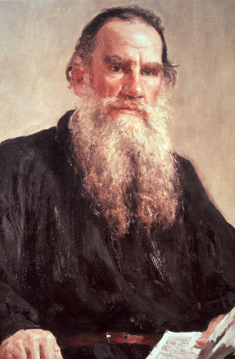 Portrét Lva Tolstého od Ivana Repina v Treťjakovské galerii. od Unknown
