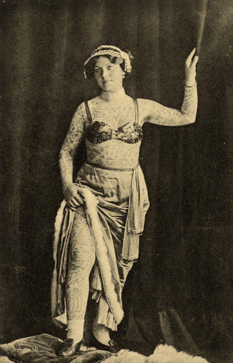 Portrét Maud, Tetovaná dáma, kolem roku 1905 od Unknown