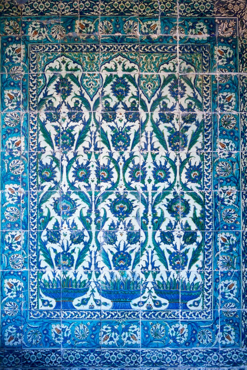Turecko, Istanbul, palác Topkapi, dlaždice Iznik od Unknown