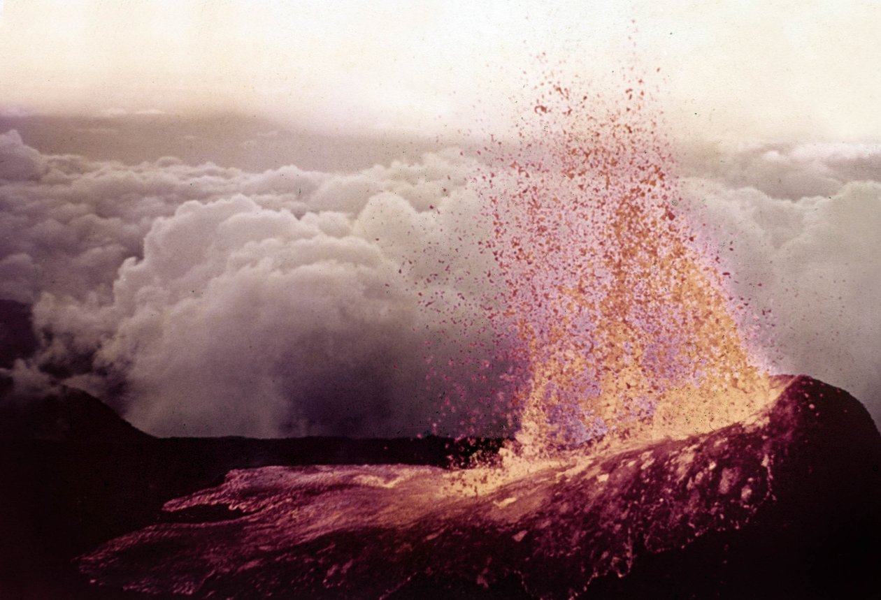 Sopečná erupce, Piton de la Fournaise od Unknown