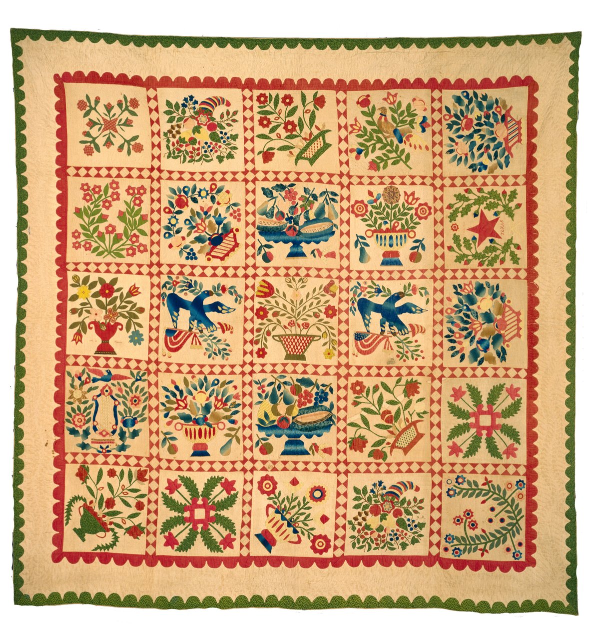 Baltimore Album Quilt, cca 1840 (bavlna) od American School