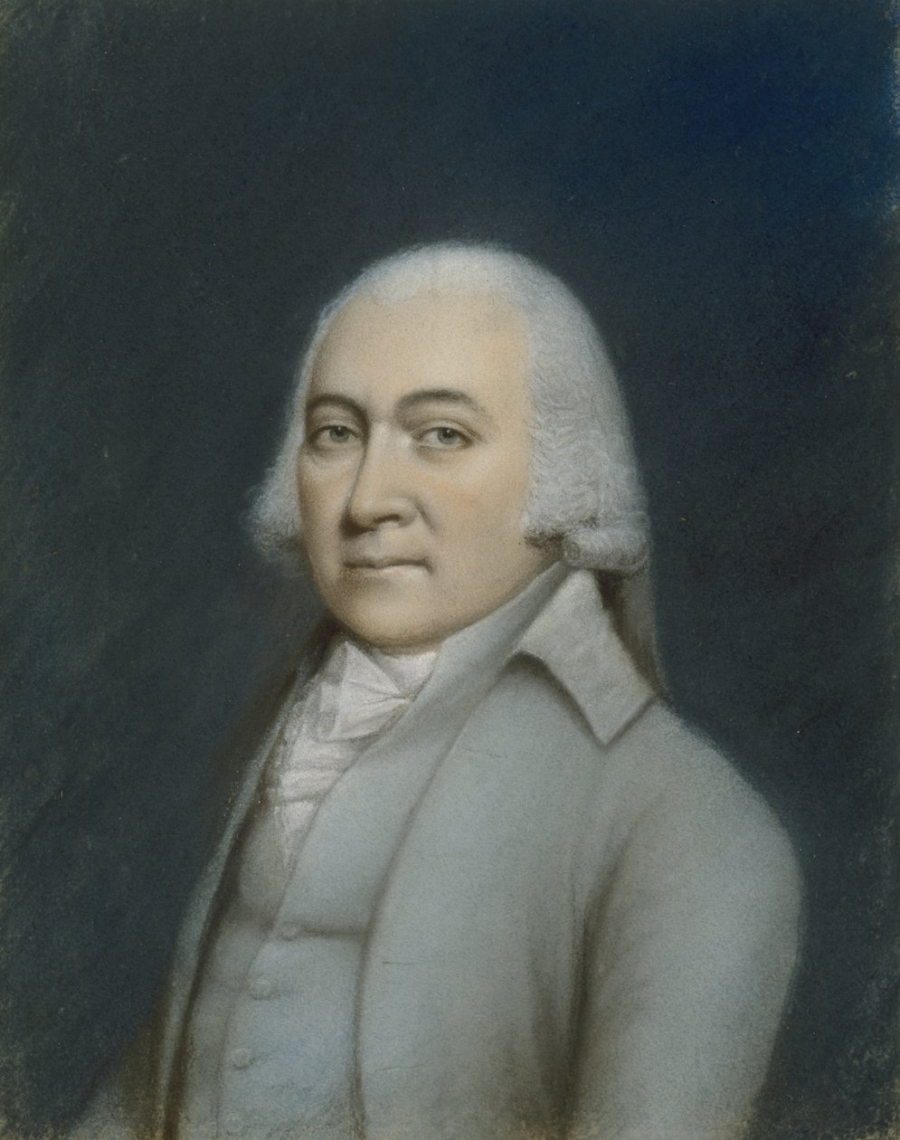 Portrét Johna Adamse, cca 1800-1832 (pastel na šedém papíře) od American School