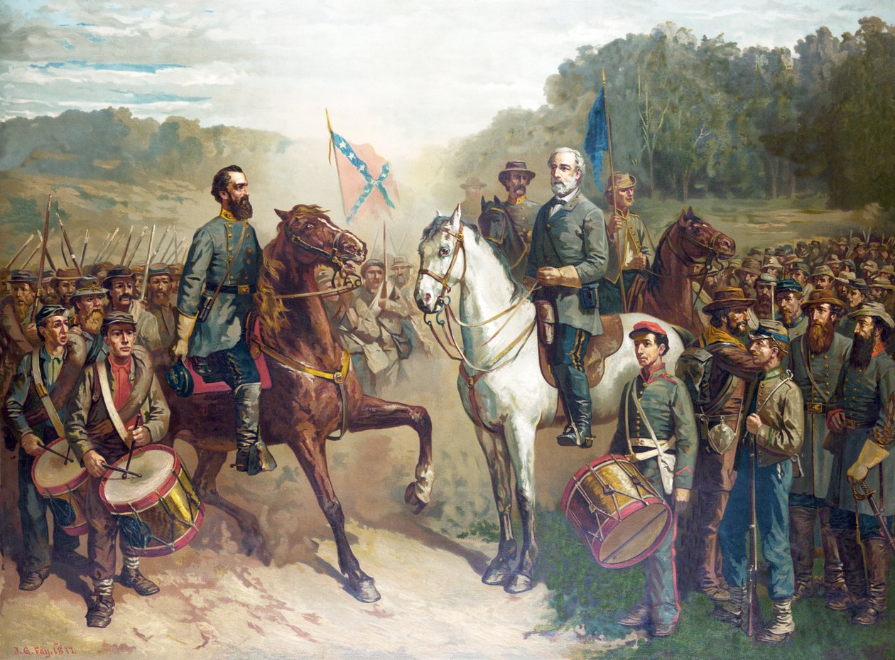 Poslední setkání mezi generály Lee a Jacksonem, hospoda. 1879 od American School