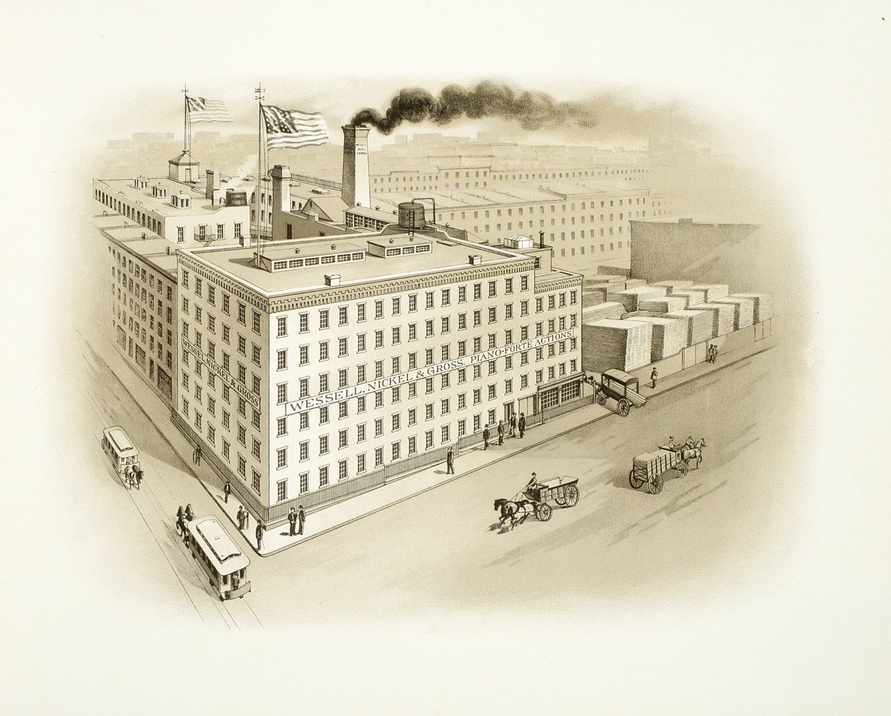 Budova Wessell, Nickel & Gross, 1893 (tištěná katalogová ilustrace) od American School