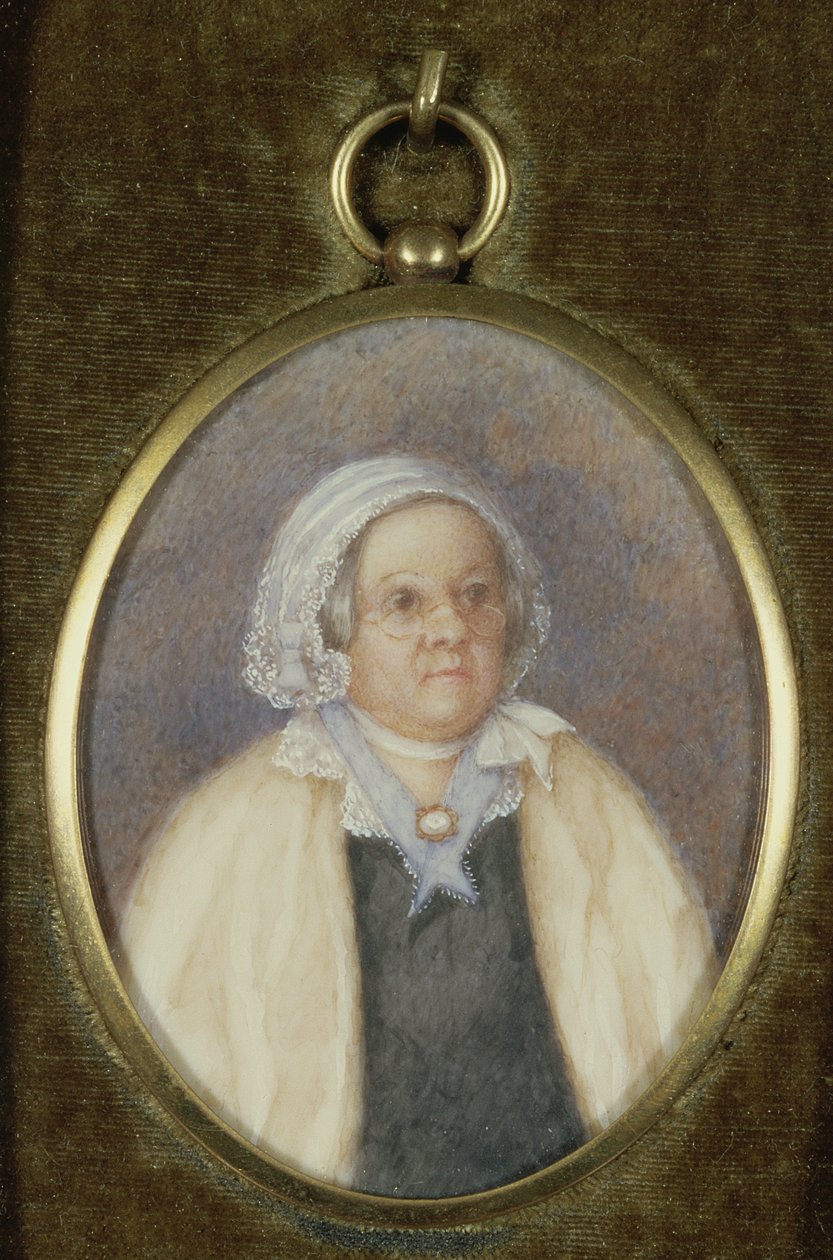 Oválný portrét paní Mary Reibey (wc na slonovině) od Australian School