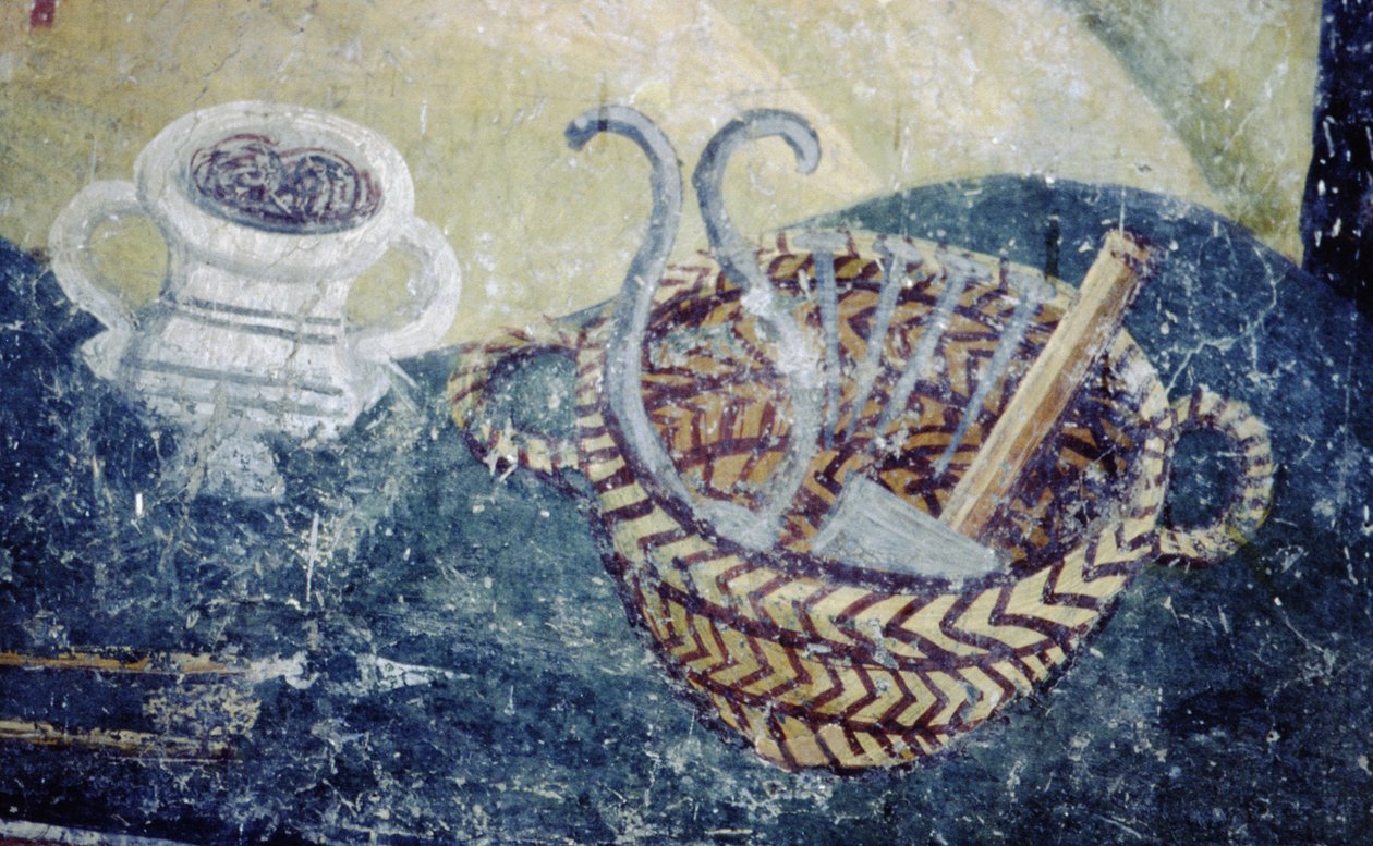 Zátiší, detail z Oplakávání, c.1164 (viz 147466) od Byzantine School