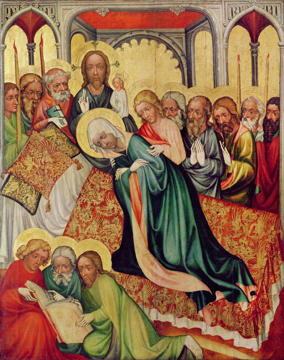 Death of the Virgin, c.1400-10 (tempera na panelu) (detail 404564) od Czech School