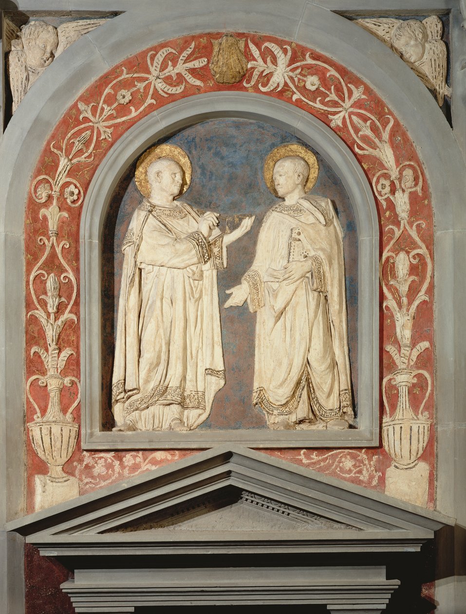 SS. Cosmo and Damian, c.1440 (terakota) od Donatello