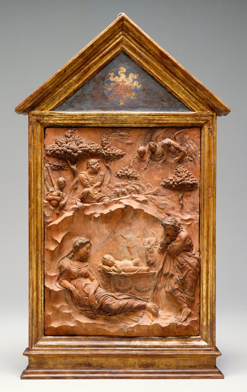 Narození Páně, kolem roku 1425 (terakota) od Donatello