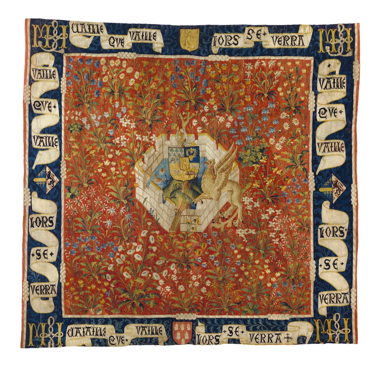 Tapisérie Millefleurs, cca 1520 (vlna a hedvábí) od Flemish School