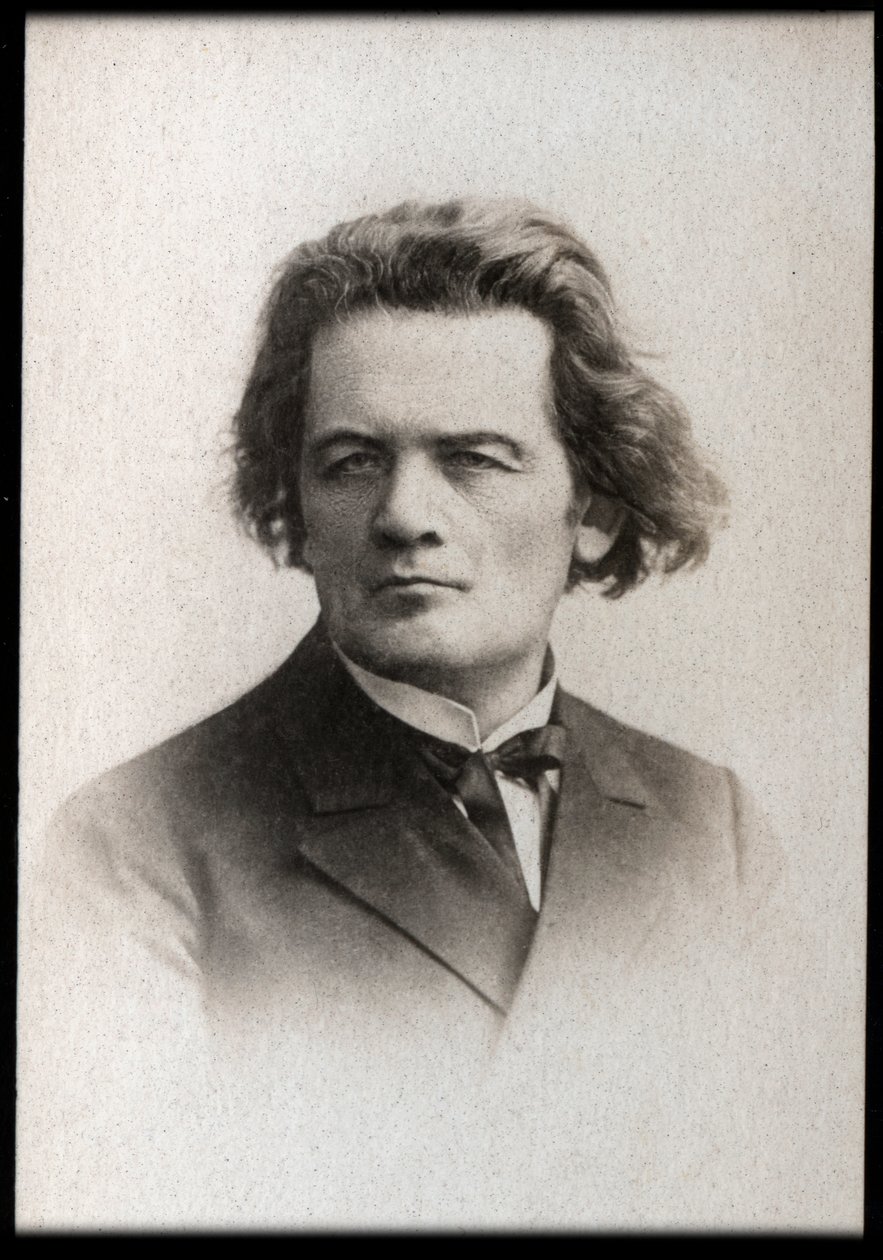 Portrét Antona Rubinsteina (1829-1894), ruského pianisty, skladatele a dirigenta. od French Photographer