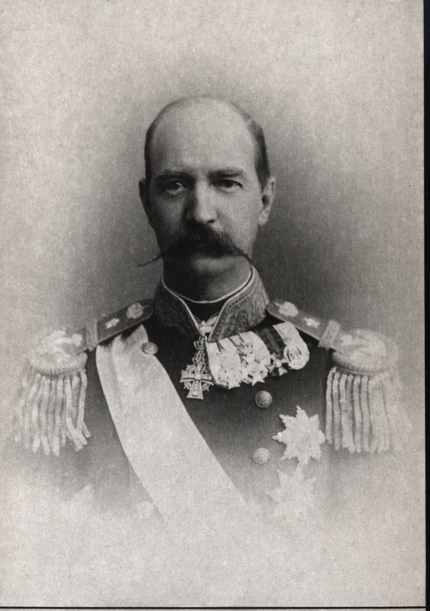 Portrét Jiřího I. Řeckého (1845-1913), řeckého krále. od French Photographer