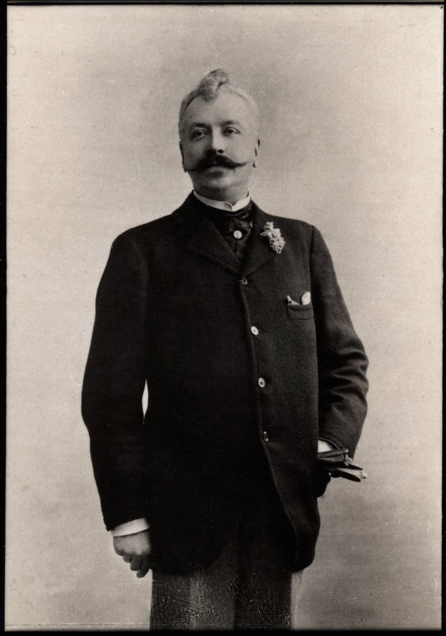 Portrét Rene Maizeroy (1856-1918), francouzského spisovatele. od French Photographer