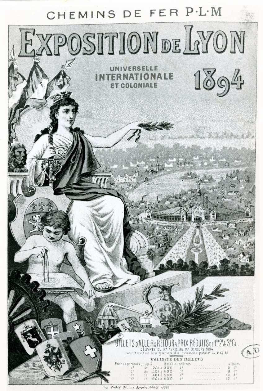 Reklama na Exposition de Lyon, 1894 od French School