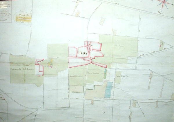Mapa Ivry a okolí (detail 209564) od French School