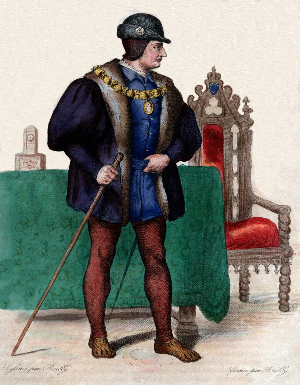 Portrét francouzského krále Ludvíka XI. (1423-1483). od French School