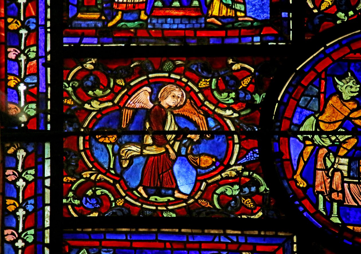 Scéna ze života svatého Martina, katedrála v Chartres od French School