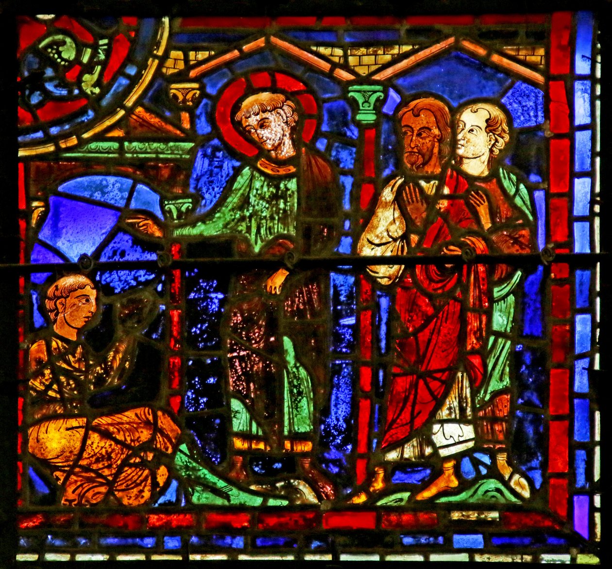 Scéna ze života svatého Martina, katedrála v Chartres od French School