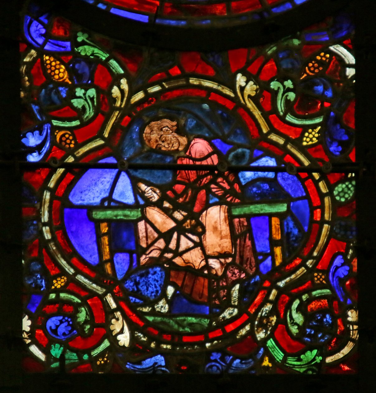 Obuvníci, scéna ze života sv. Martina, katedrála v Chartres od French School